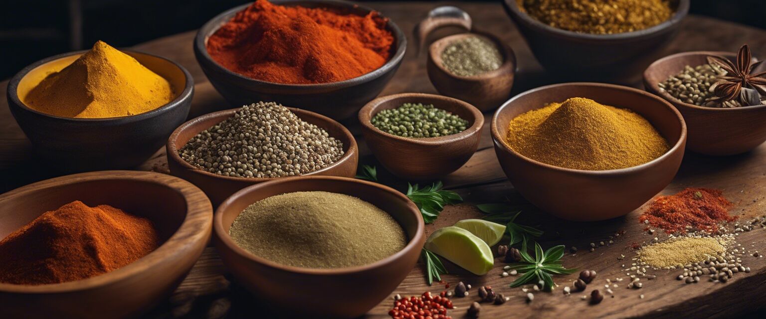 Image showing various spices for burger seasonings