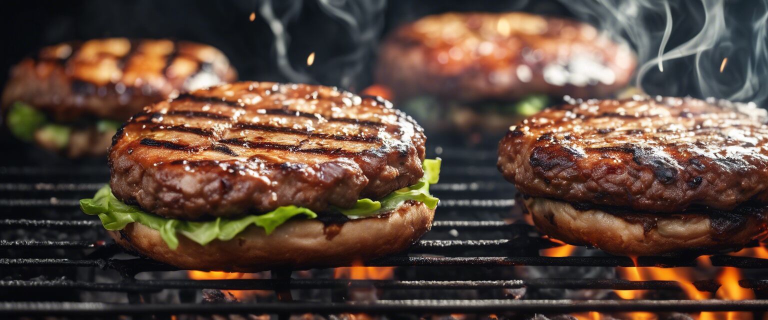 Direct grilling technique for burgers