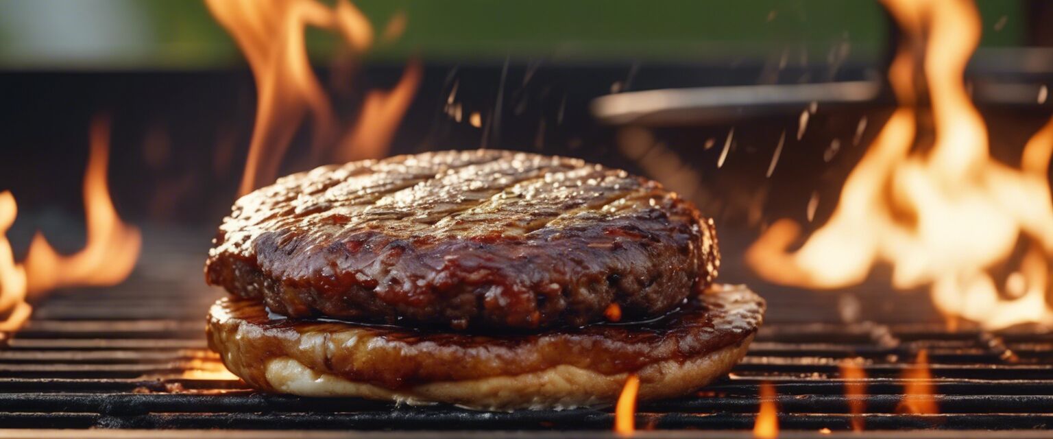 Reverse searing technique for burgers